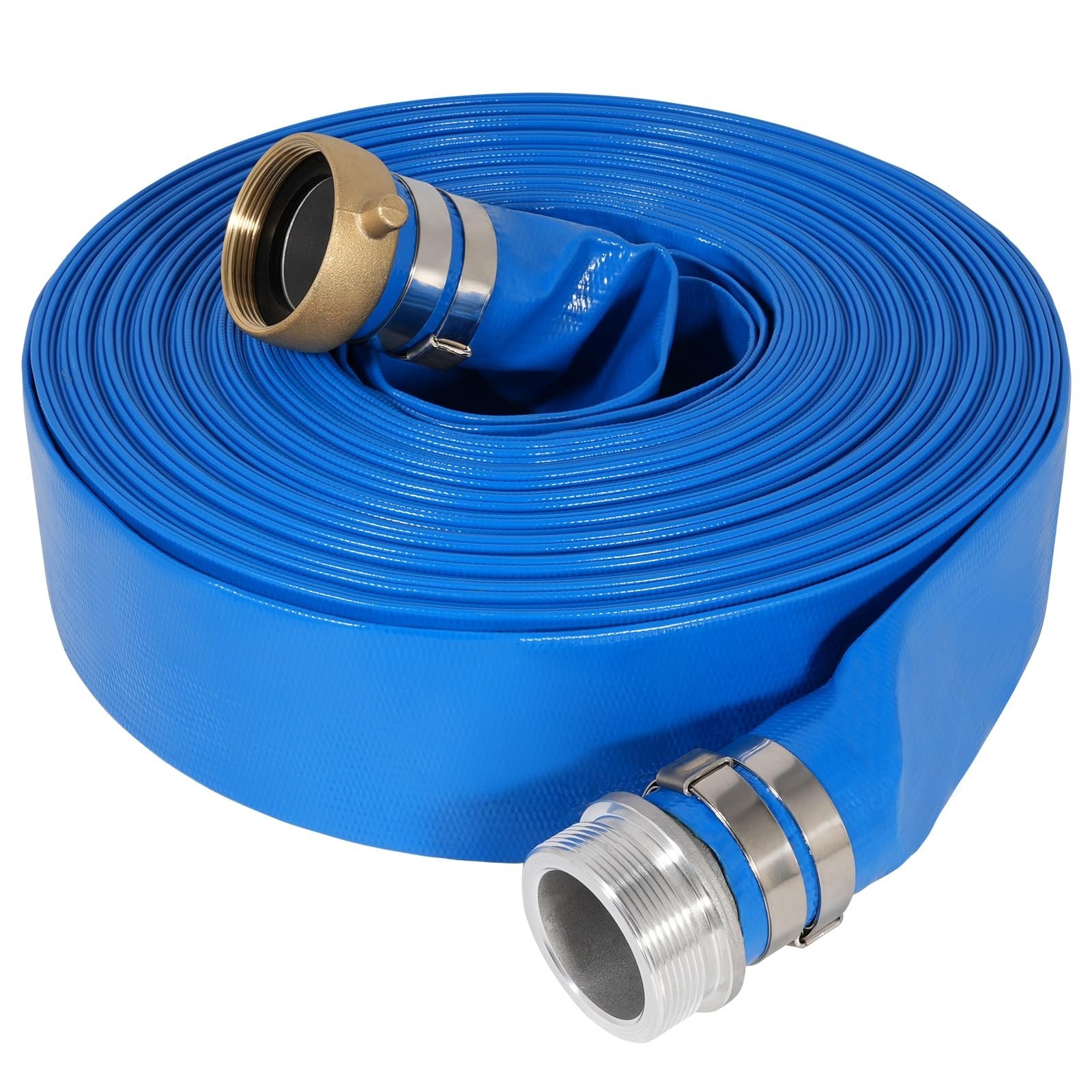 1.5″ x 50 ft Backwash Hose for Swimming Pools, Heavy Duty PVC Lay Flat Water …