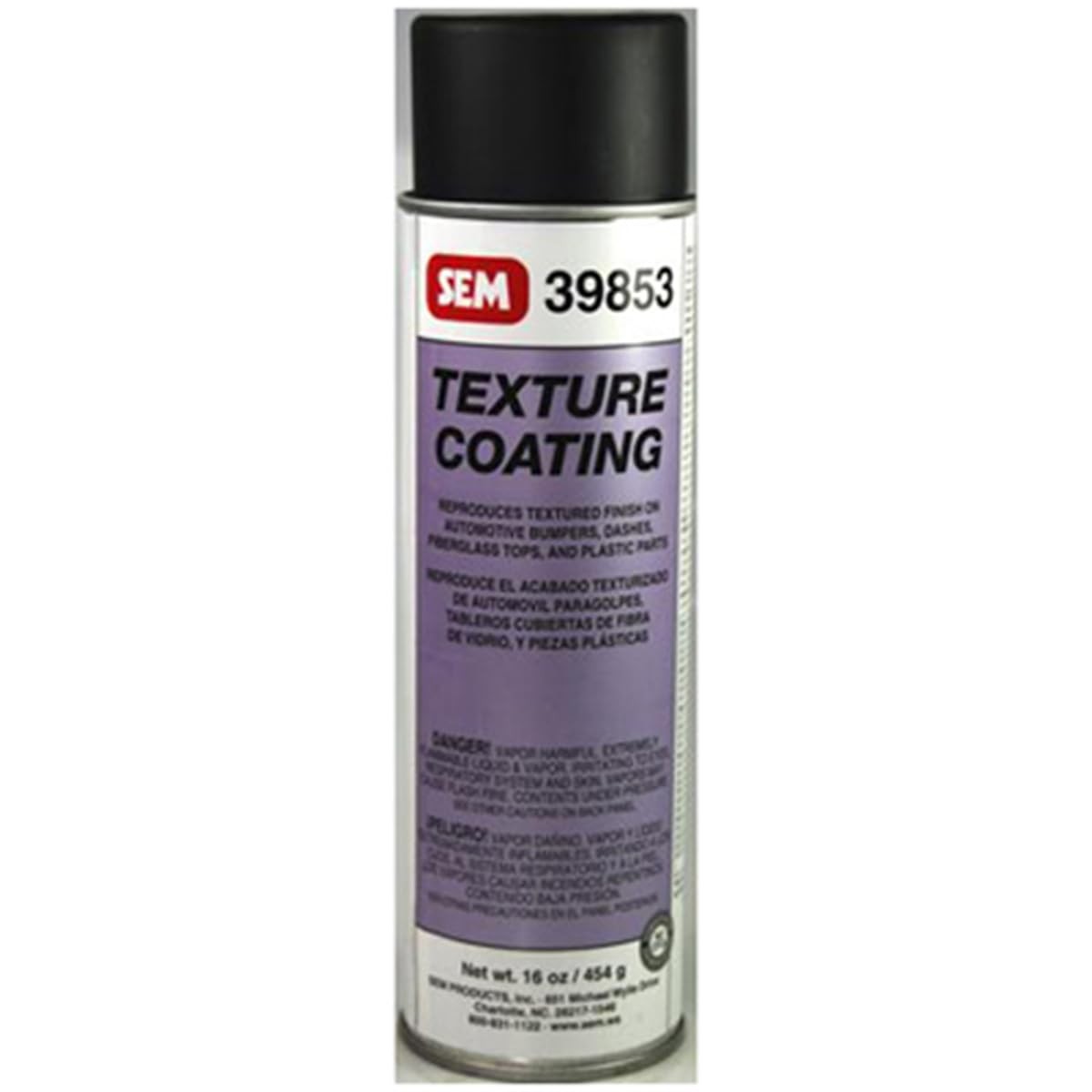 SEM 39853 Black Texture Coating Spray Aerosol – 16 oz.