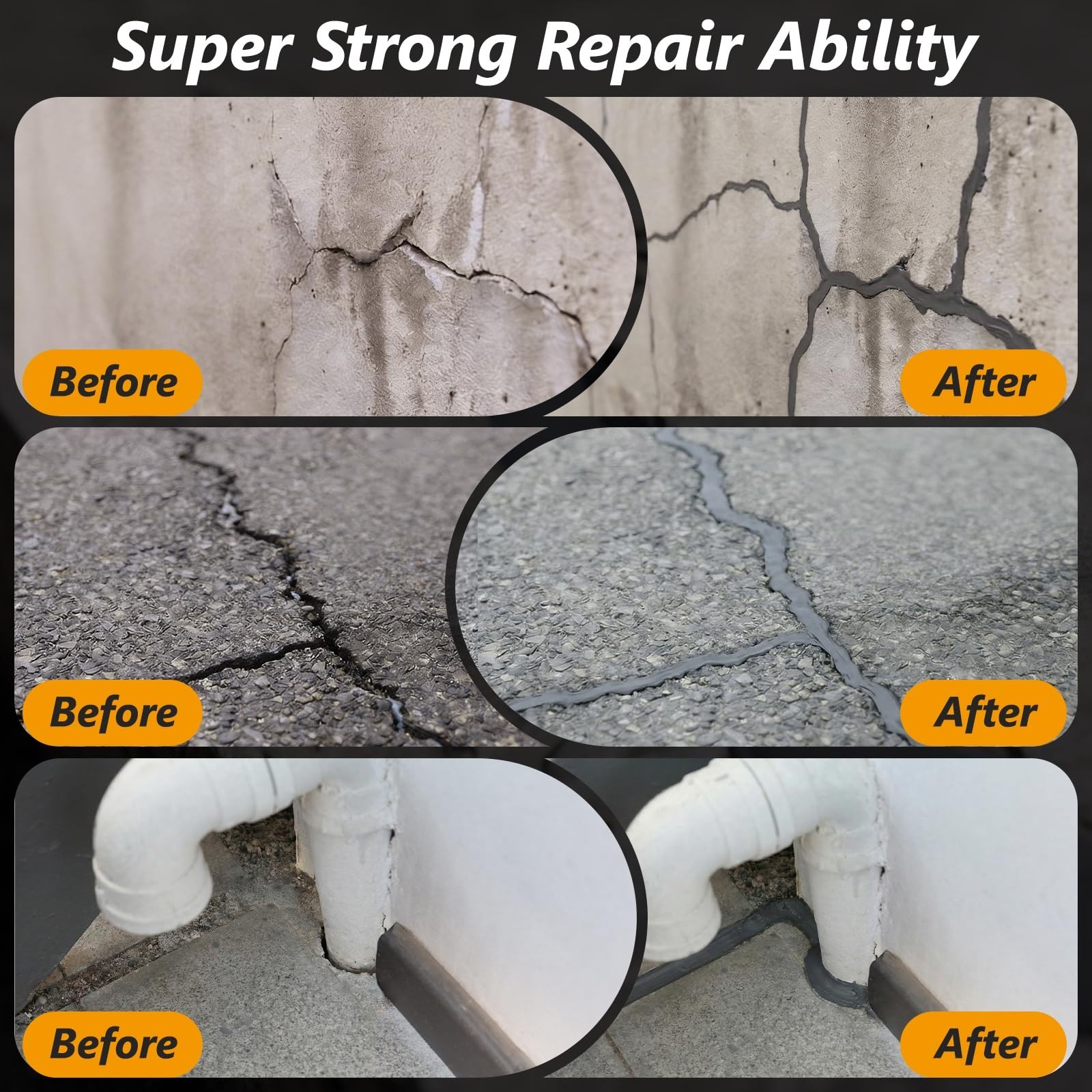 Concrete Crack Filler,5 LB High Elasticity Cement Crack Filler,Self-Leveling …