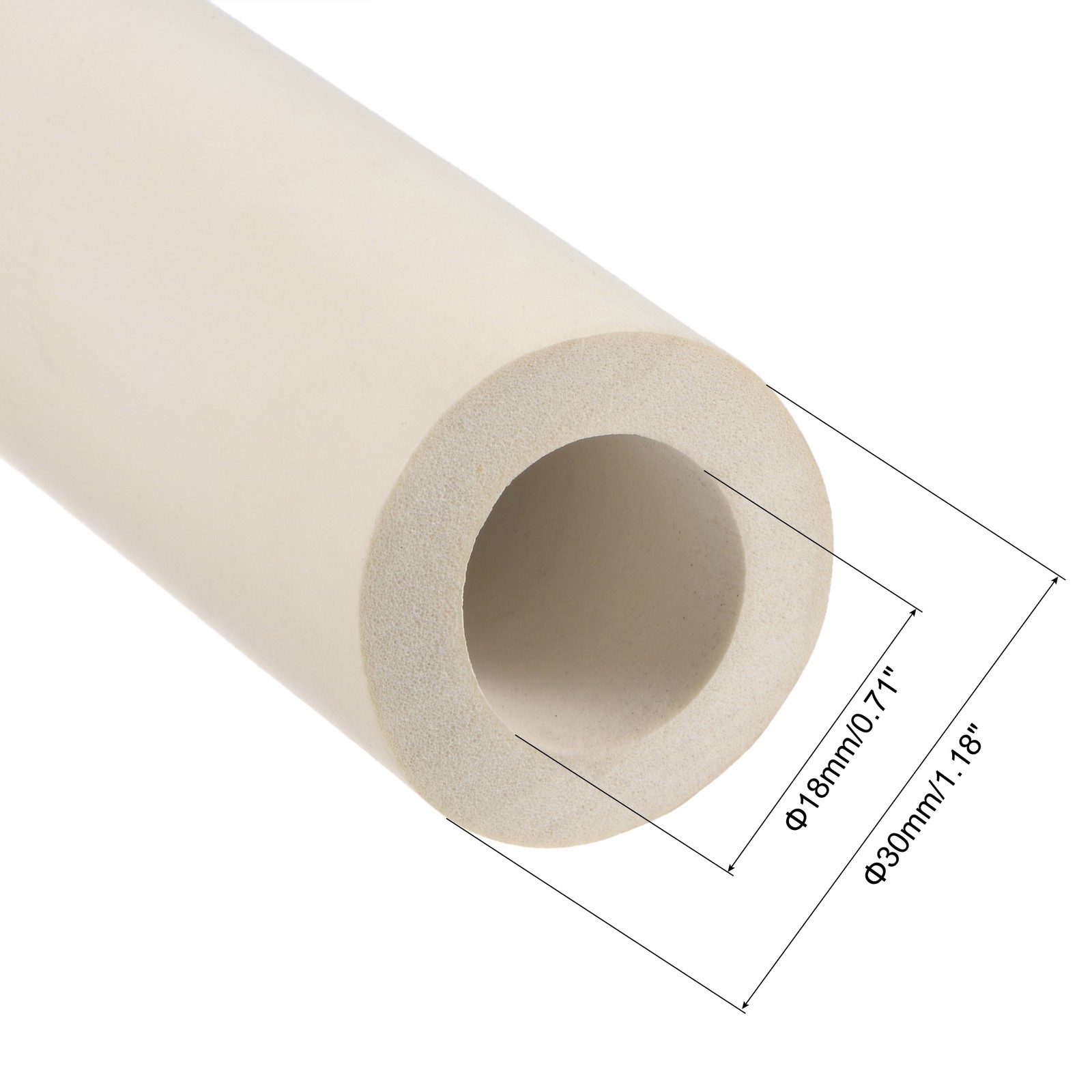 Foam Tubing for Handle Grip Support 18mm ID 30mm OD 1m L White