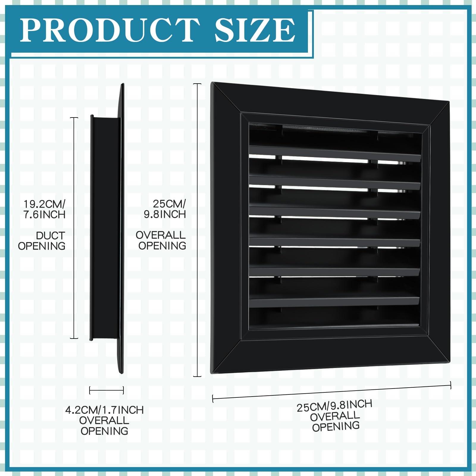 Gisafai 2 Pack 10″x10″ Aluminum Gable Wall/Attic Vent, Shed Screen Air