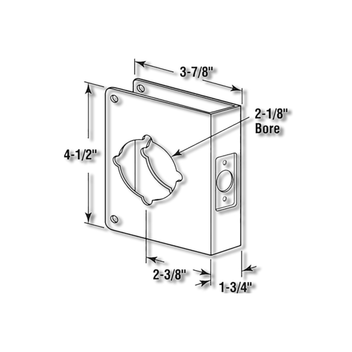 Prime-Line 4.5 in X 3.875 in Brushed Stainless Steel Stainless Steel U 9553