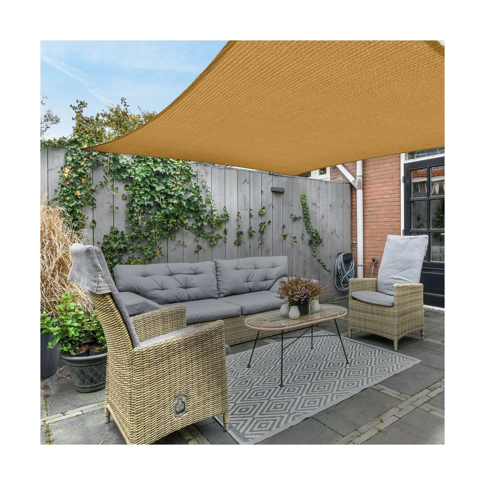 AsterOutdoor Sun Shade Sail Rectangle 6′ x 10′ UV Block Canopy … FAST USA SHIP