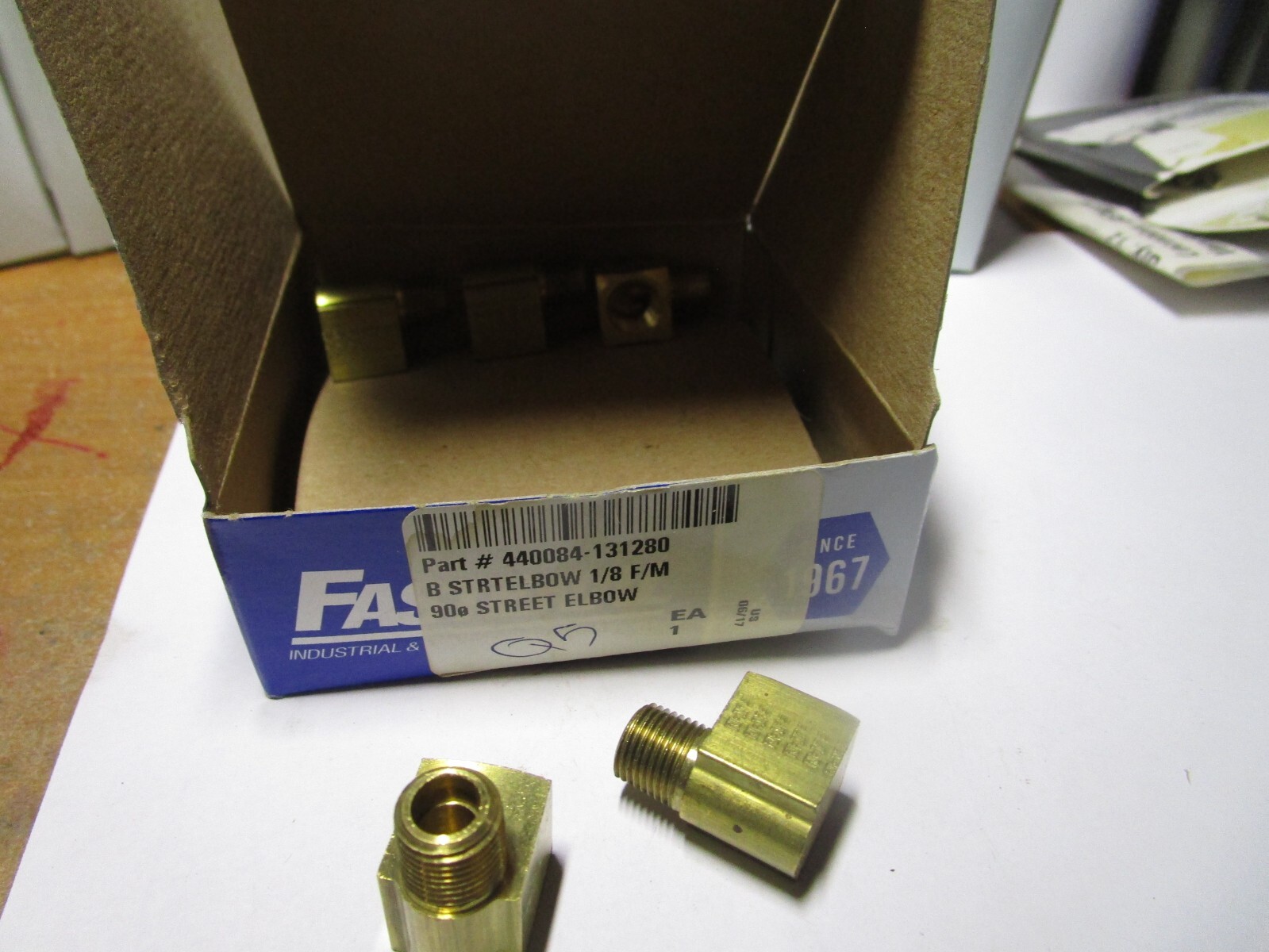 1/8″ x 1/8″ Male NPT x Female NPT Brass Street Elbow QTY 5