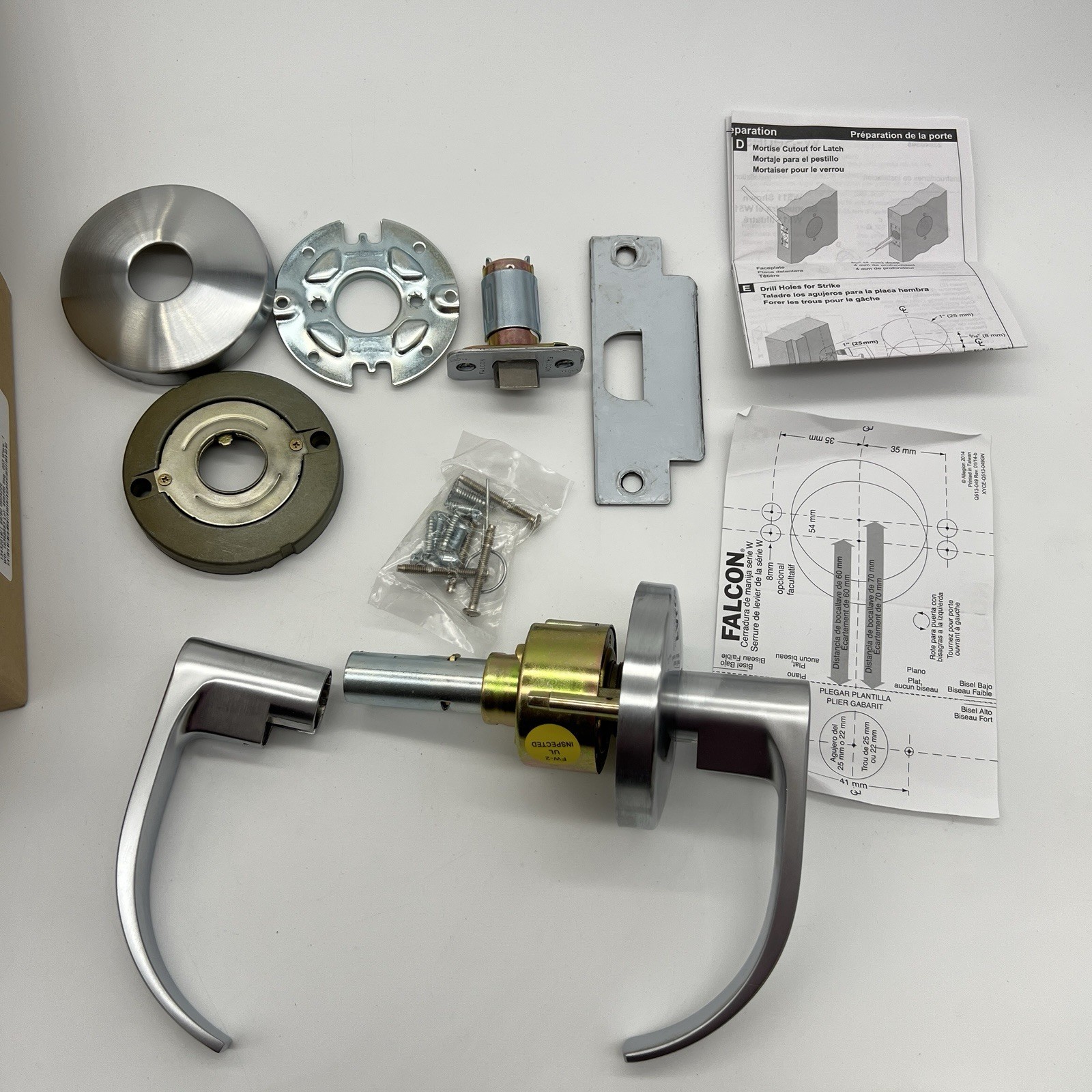 PASSAGE LOCK W101 QUA 626 30-205 Q330-148 1 – 3/8 TO 1 – 3/4