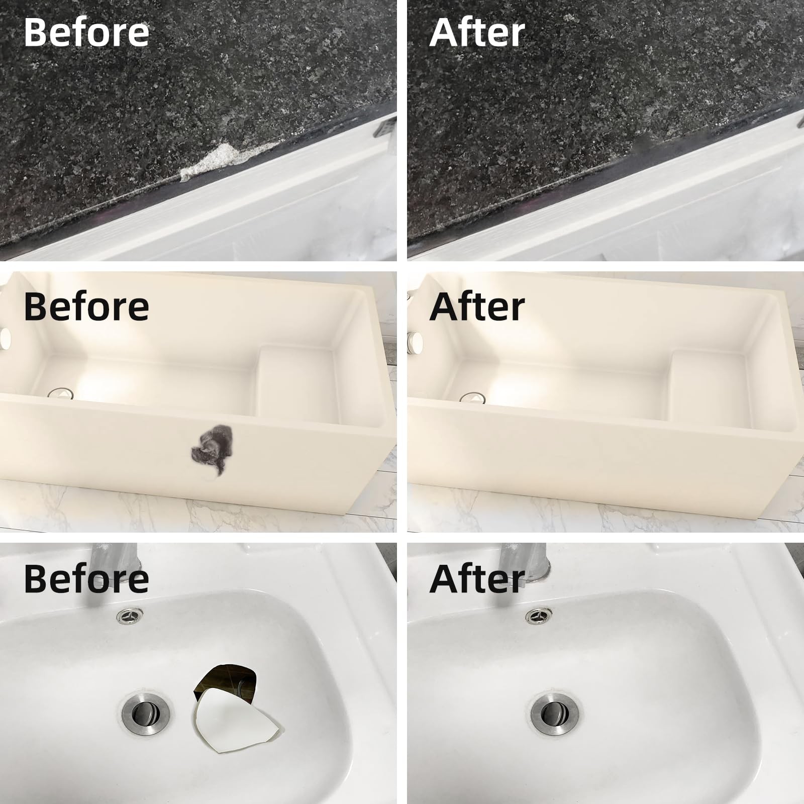Tub Tile Repair Kit White Waterproof Ceramic Sink Acrylic Bathtub Fix Chips Dent