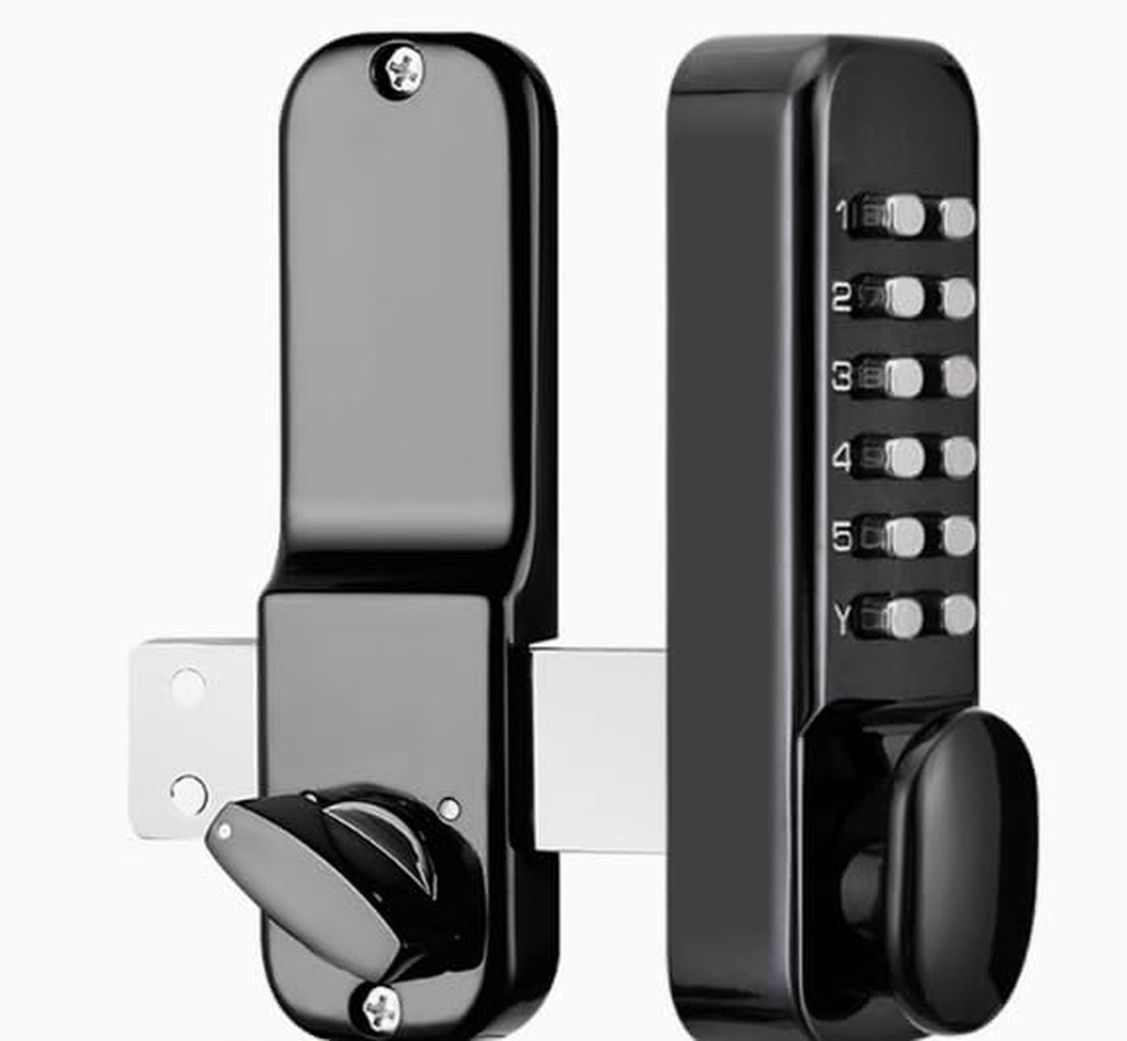 Qivine Mechanical Keyless Door Lock, Push Button Door Lock Keypad 1-11 Digita…