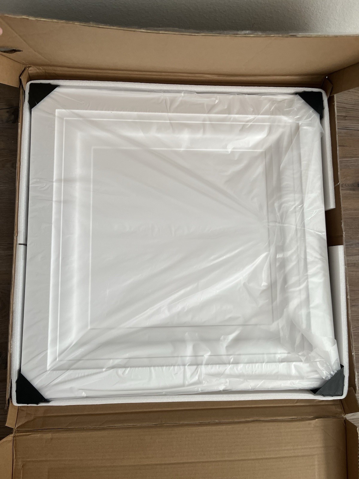 Art3d 24-Pack Square Drop Ceiling Tile 2ft x 2ft in White, PVC Ceiling Panel