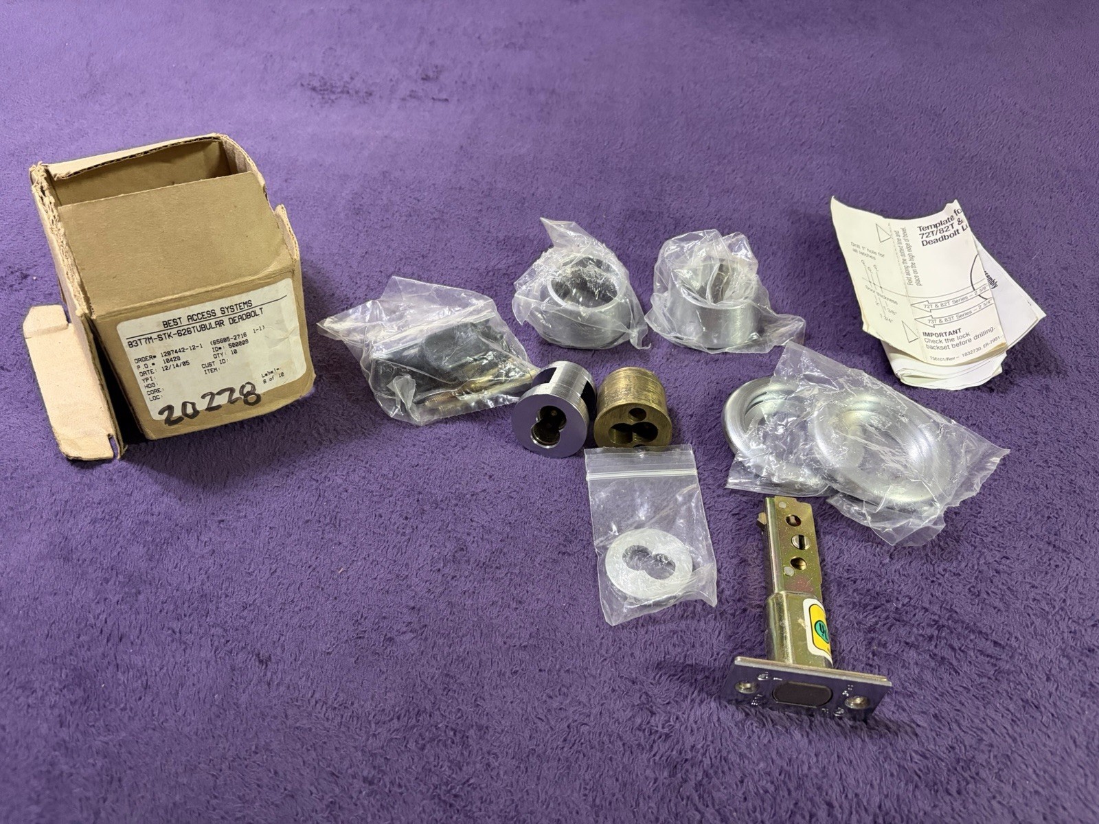 Best Locks 8T37MSTK626 Double Keyed Tubular Deadbolt 2-3/4 Backset 7 Pin New