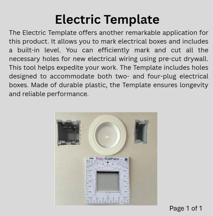 Easy Drywall Patch Template, drywall mud, repair walls, speed square, Hole patch