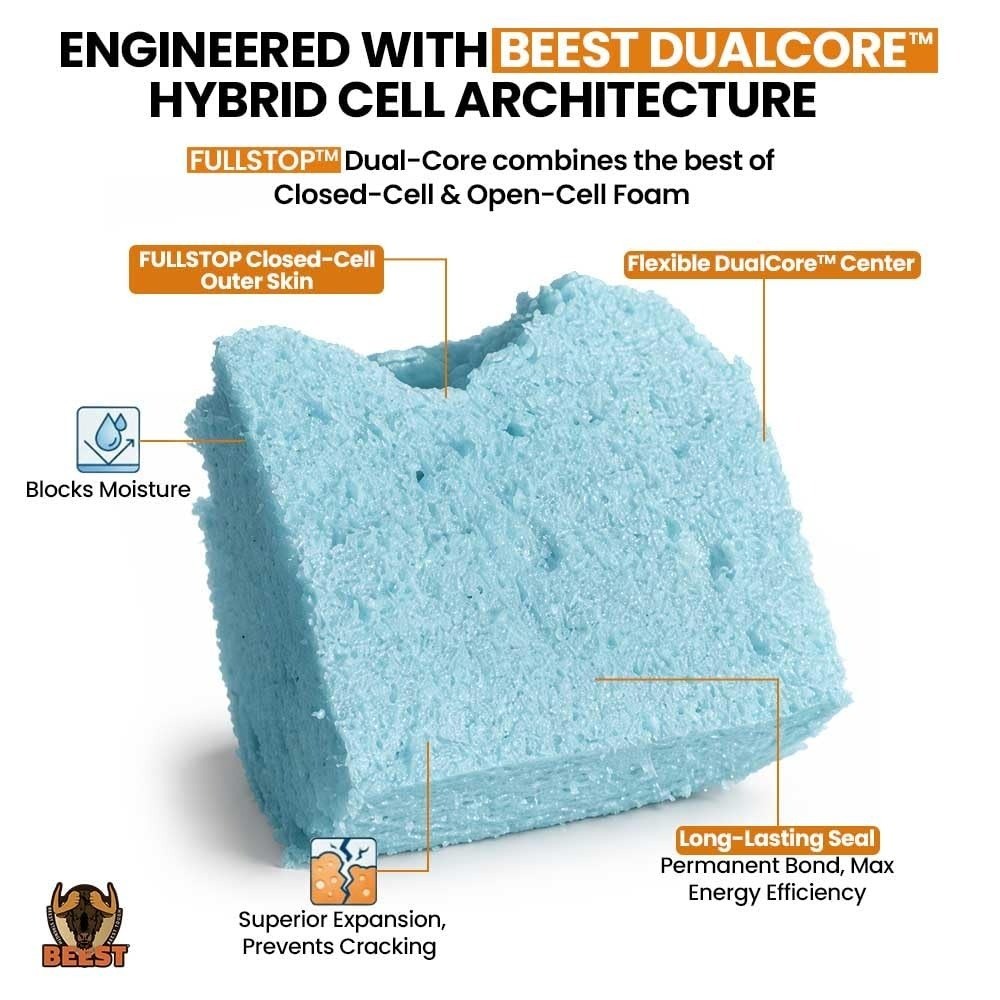 Spray Foam Insulation Kit Fire Rated Thermal Soundproofing for Walls Attics
