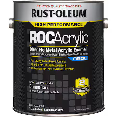 Rust-Oleum 315508 Acrylic Enamel Coating, Dunes Tan, 1 Gal.