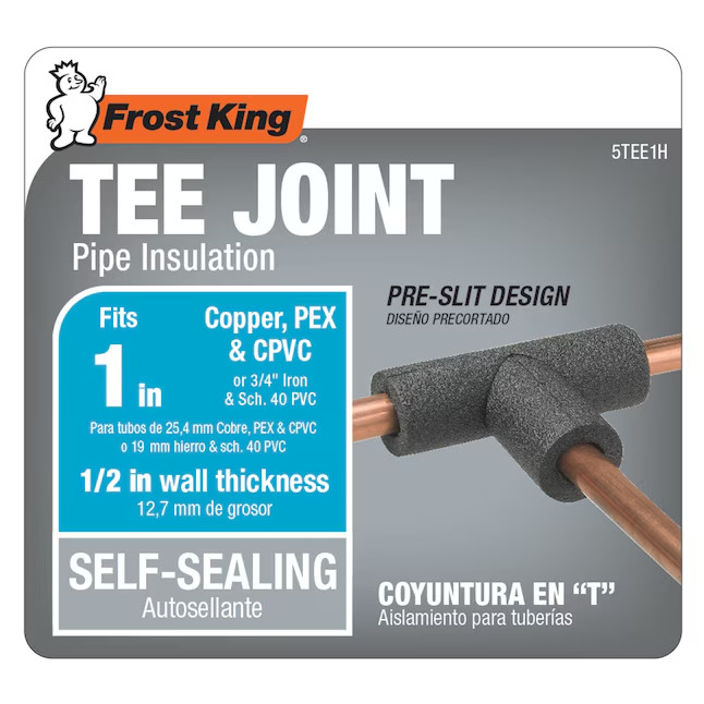 Frost King Foam Tee Insulation fitting for 1-in Pipe