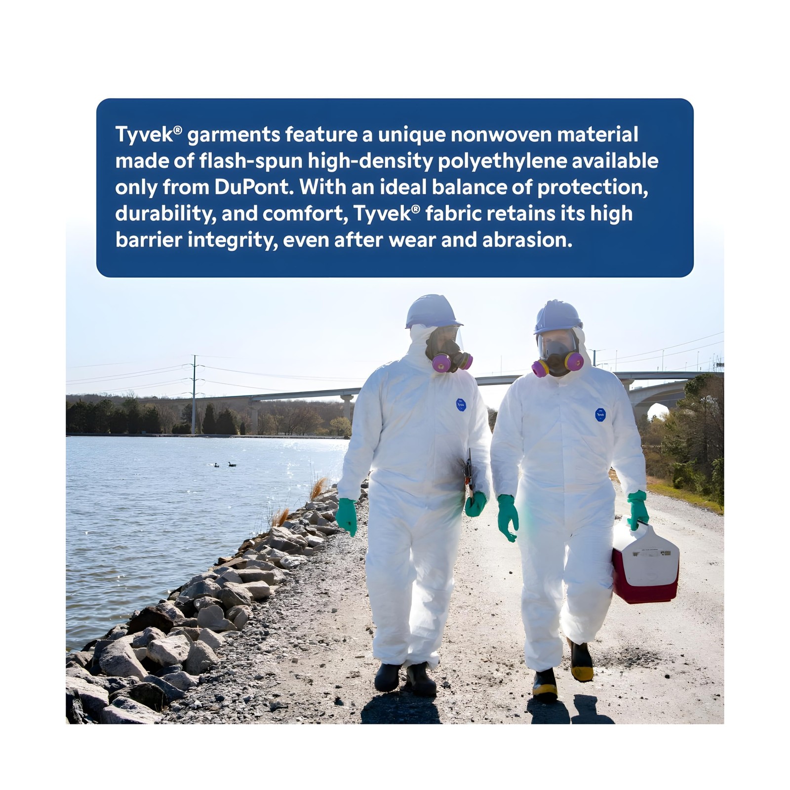 DuPont Tyvek 400 Disposable Protective Coverall with Elastic Wrists and Ankle…