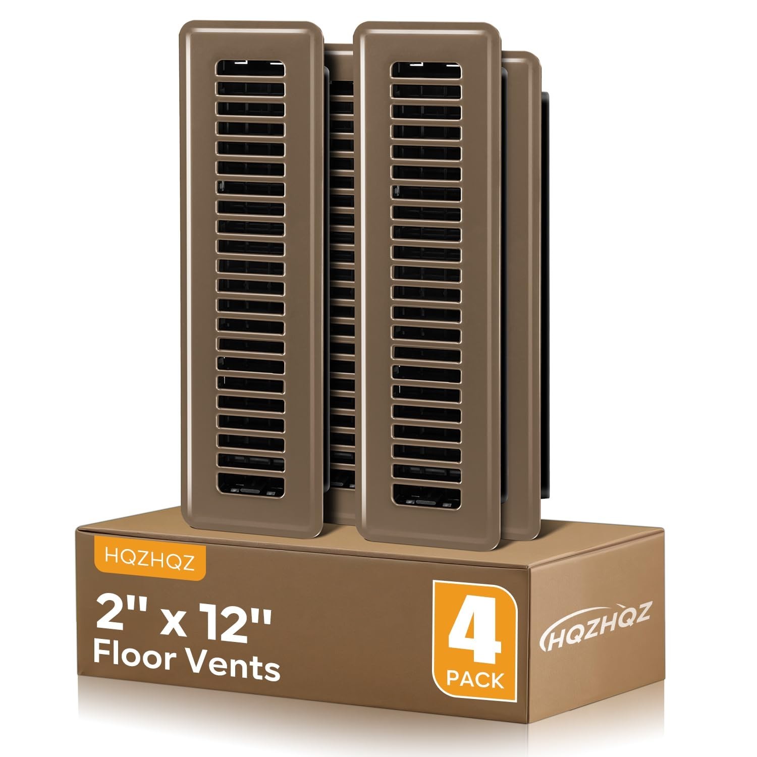 Floor Register 2×12, 4 Pack Floor Vent Covers for Home Floor Heavy Duty Steel…