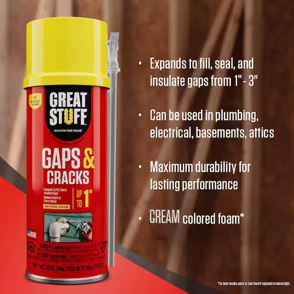 4 Cans Dow Great Stuff Gaps & Cracks Expanding Foam Sealant Insulation 12oz