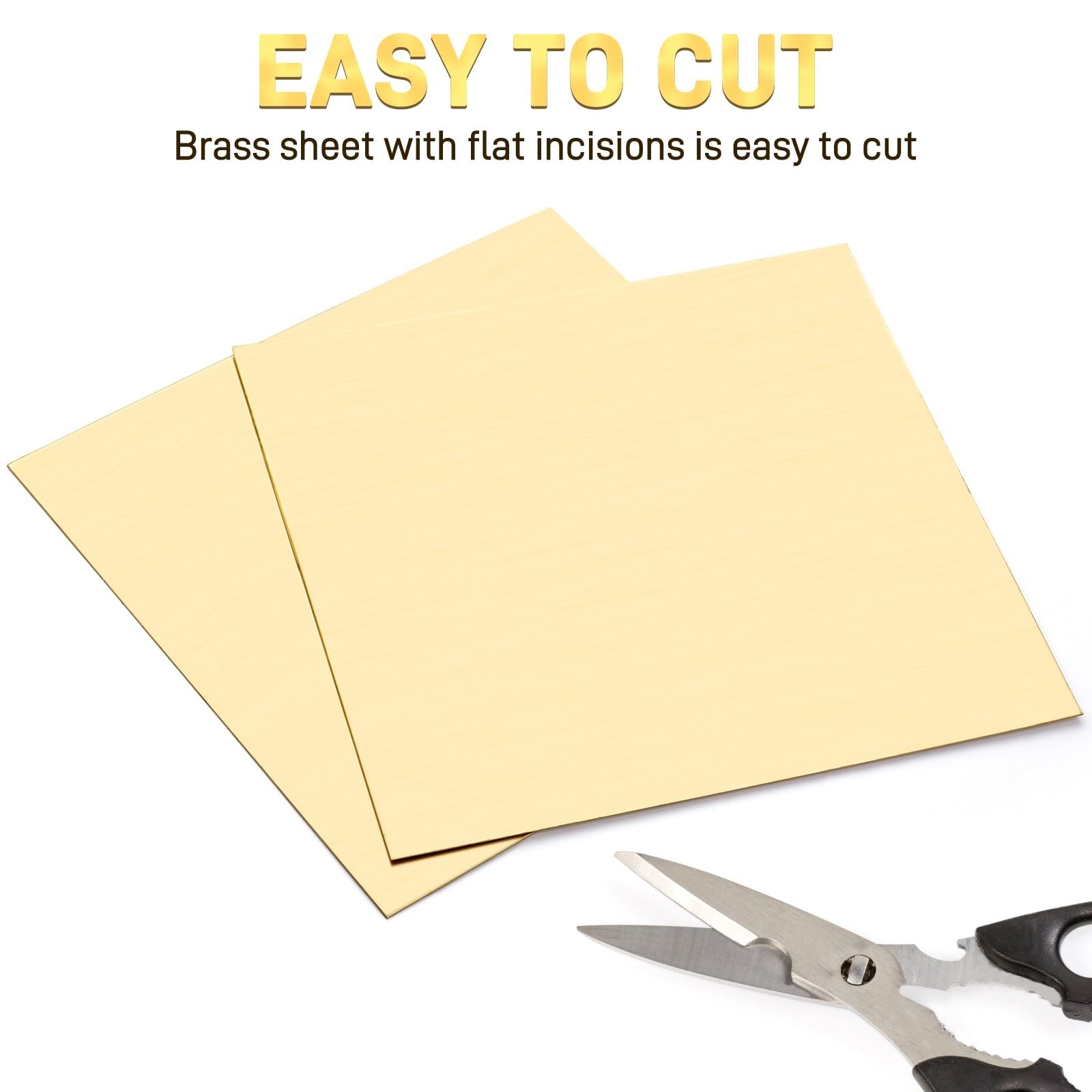 2 Pcs Brass Sheet, 14 Gauge(1.6 mm) Thickness, 5.9″ x 5.9″, for Jewelry, Craf…