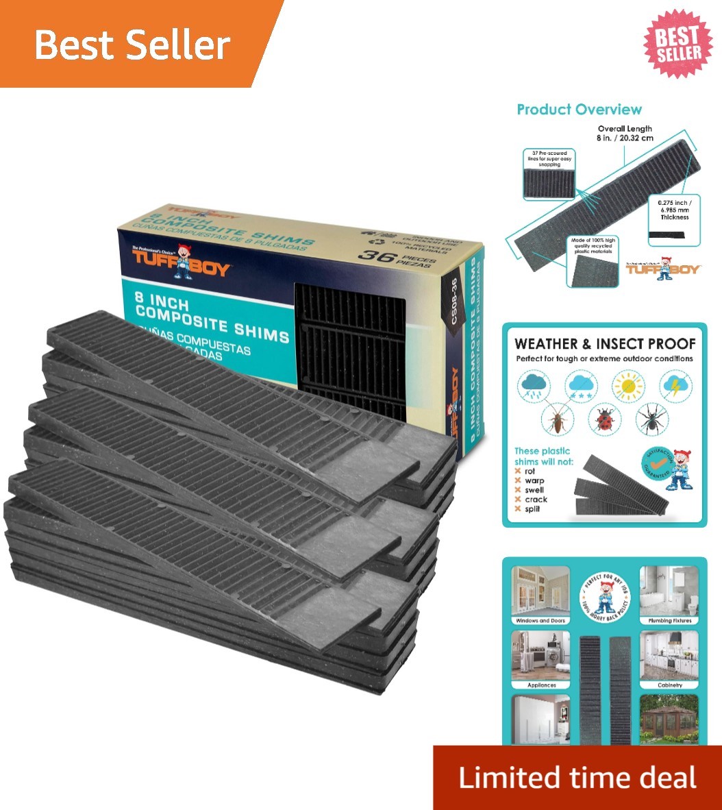 8” Versatile Plastic Shims & Leveling Wedges – Weatherproof 36 Pack Solutions