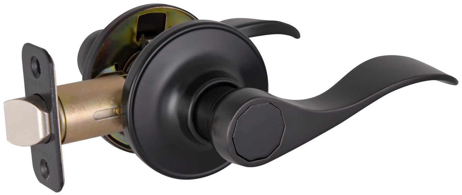 Design House Springdale Brass Closet Door Lever in Matte Black Finish