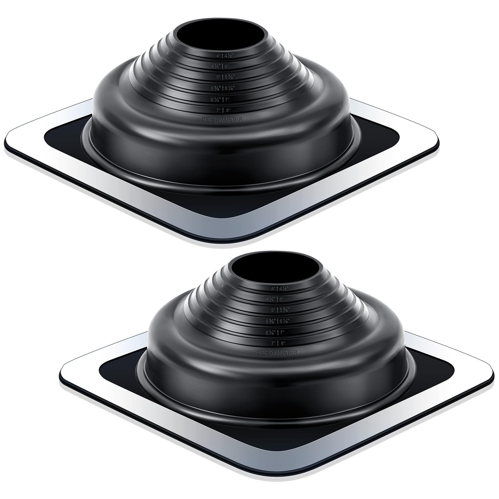 Yaocom 2 Pcs 5 Epdm Roof Pipe Flashing Boot Flexible Vent Boot For Metal