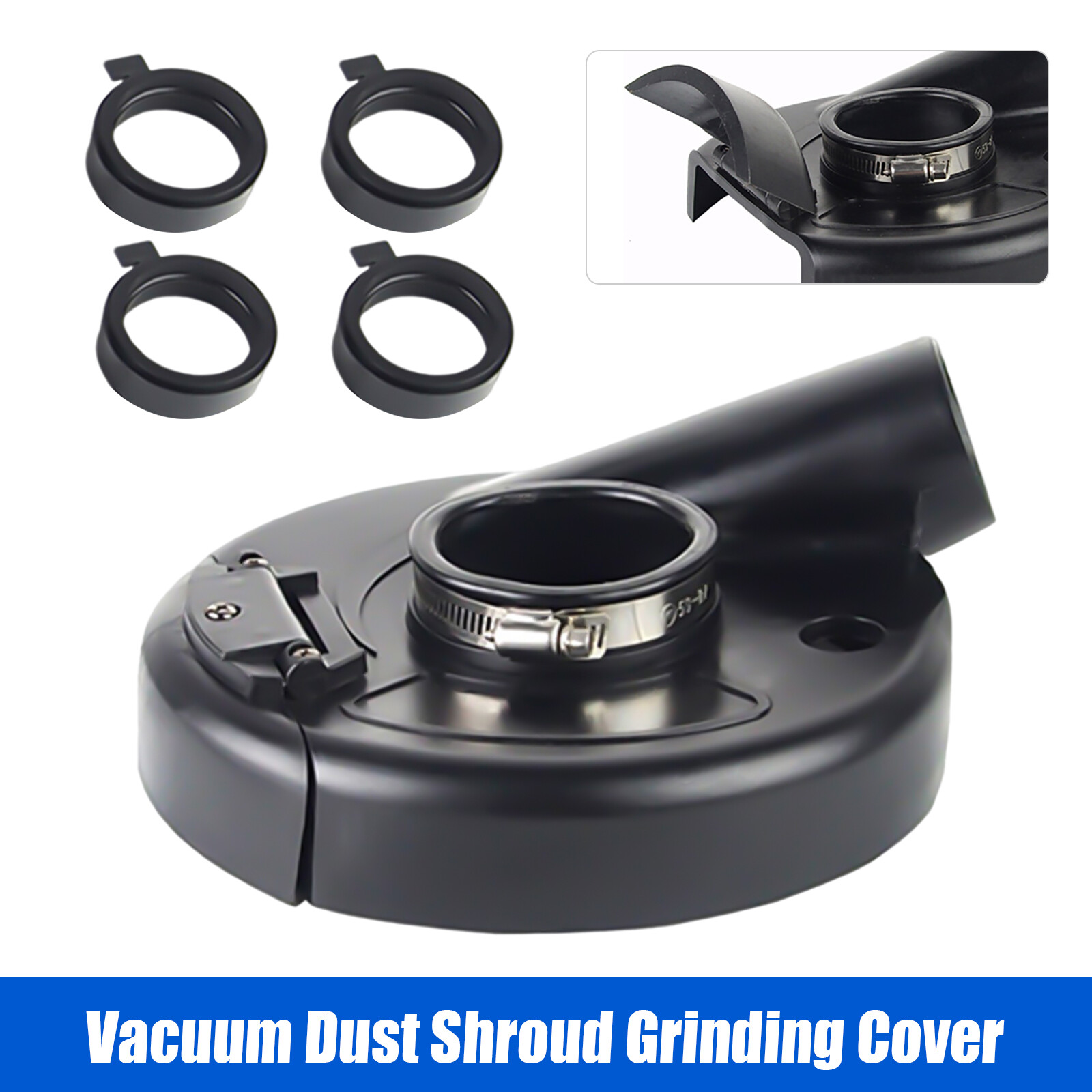 7” Universal Angle Grinder Dust Collector Dust Shroud Surface Clean Vacuum Cover