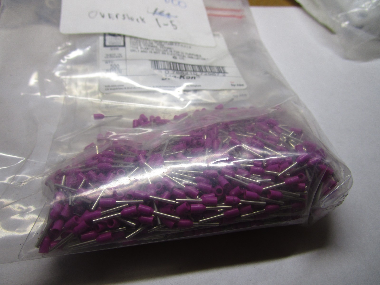 Sta-Kon® Purple Insulated Nylon Ferrule Wire Size 22 & .34mm2 L .429 QTY 500