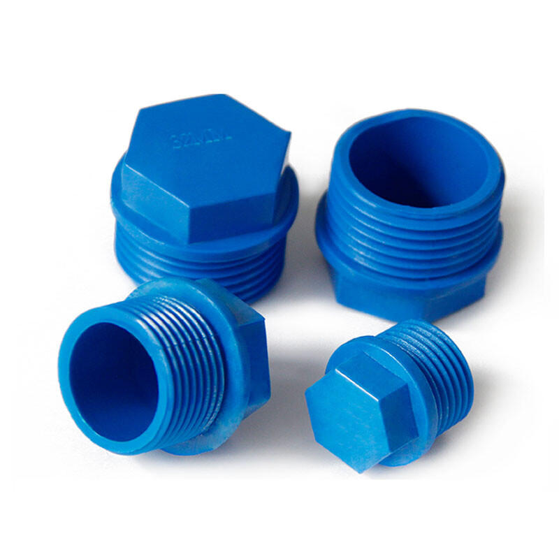 PVC Male Threaded Plug 1/2″ 3/4″ 1″ BSP Pressure Pipe Fitting White/Grey/Blue