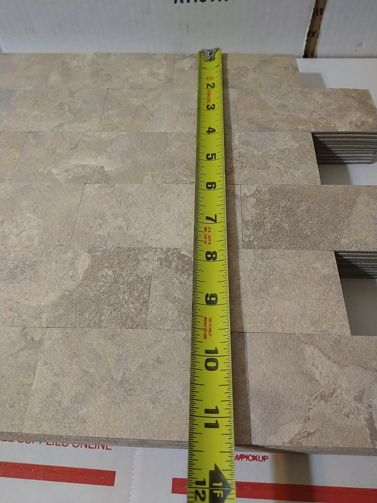 Art3d 10-Pack Peel and Stick Wall Tile Backsplash 11.4inch x13.5inch Stone Beige