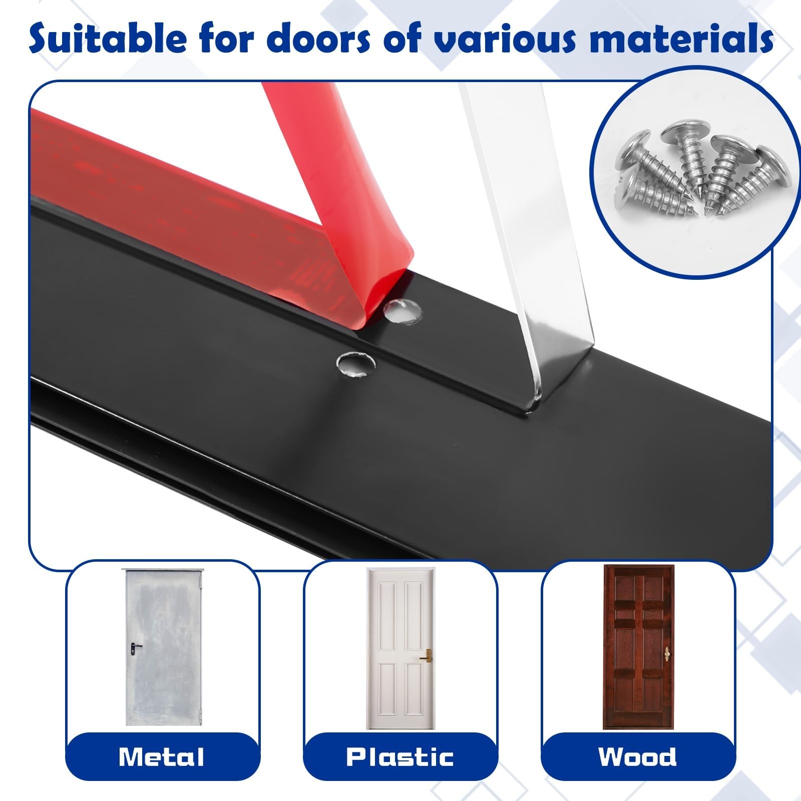 Gisafai 2 Pcs 36 Inches Metal Door Draft Stopper, Mouse Proof Door Sweep, Alu…