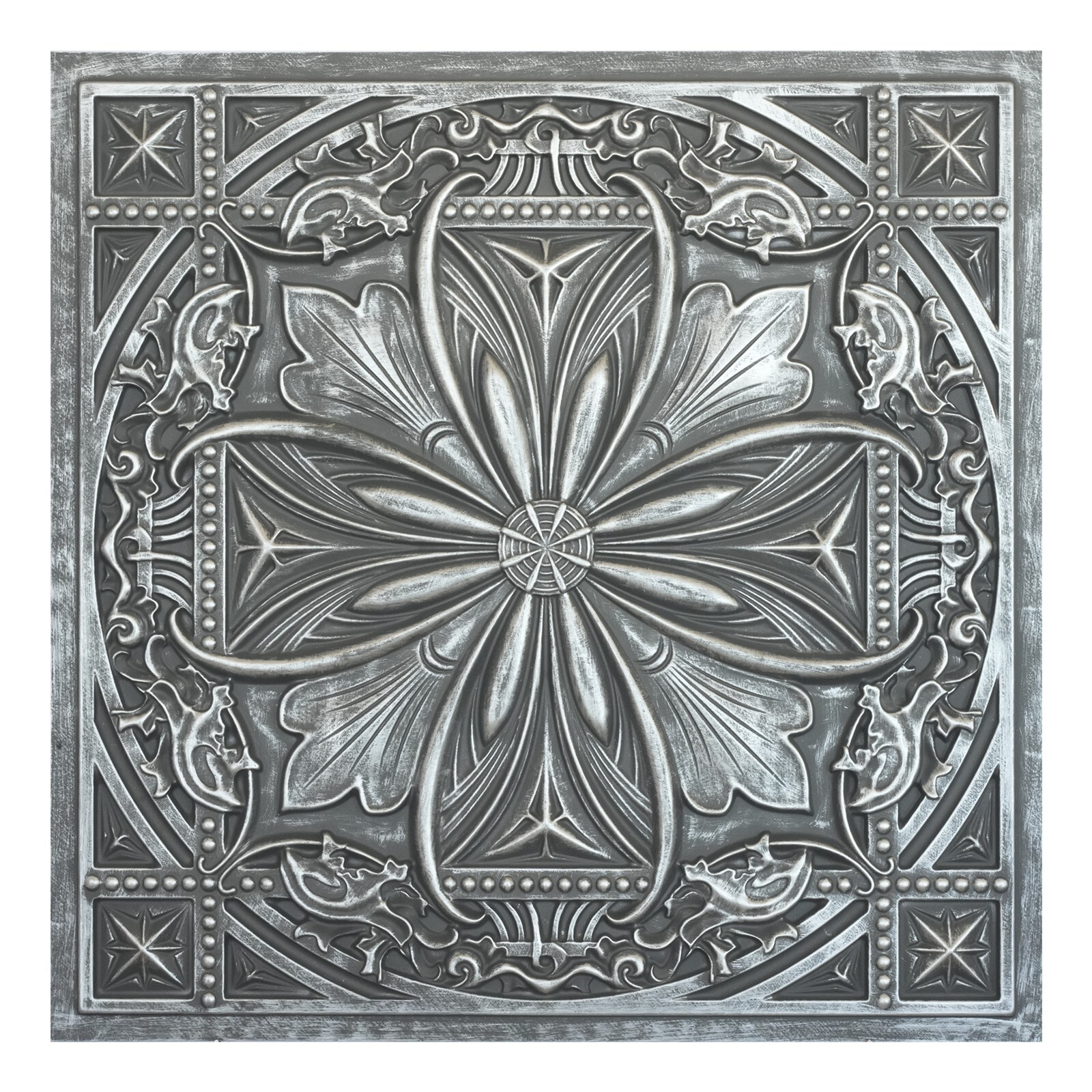 Decorative Fancy Tiles Suspended Wall Panel for Salon PL10 Antique tin 10pcs/lot