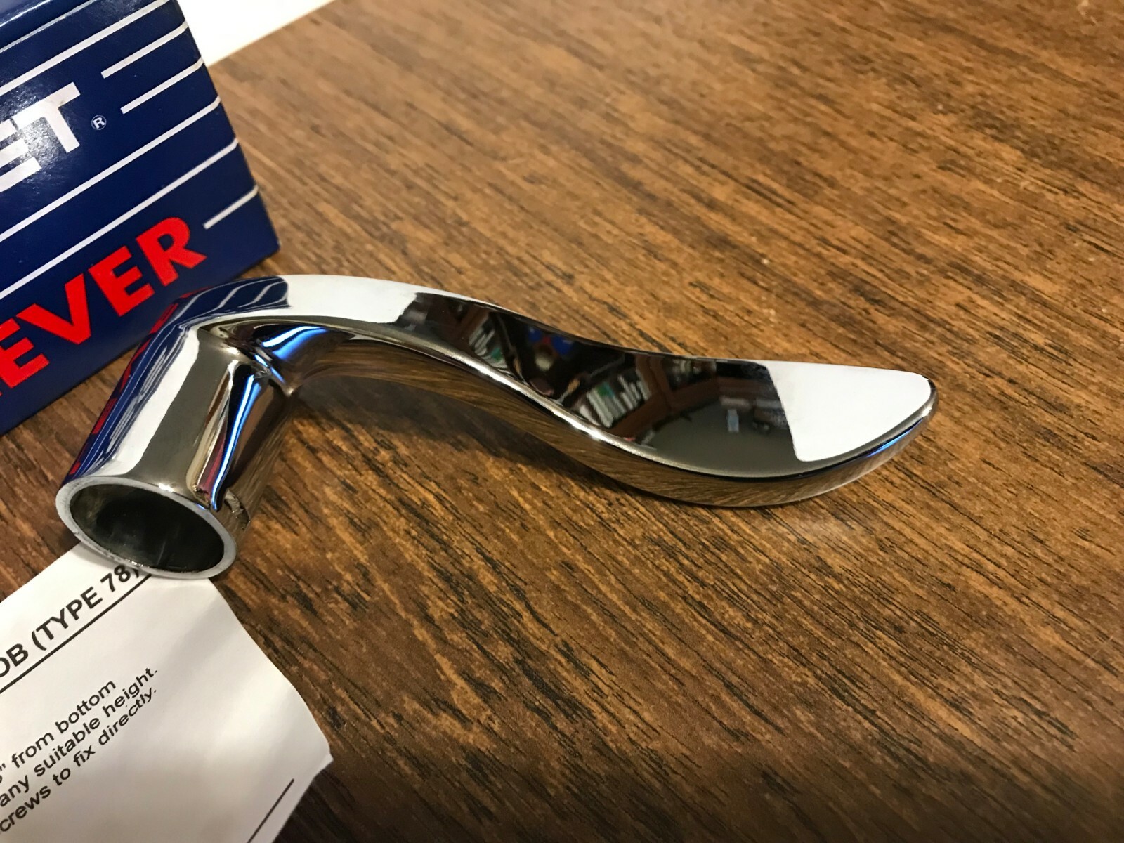 NOS! EZSET BRIGHT CHROME DUMMY LEVER BP-515TZ-RY-US26-RH