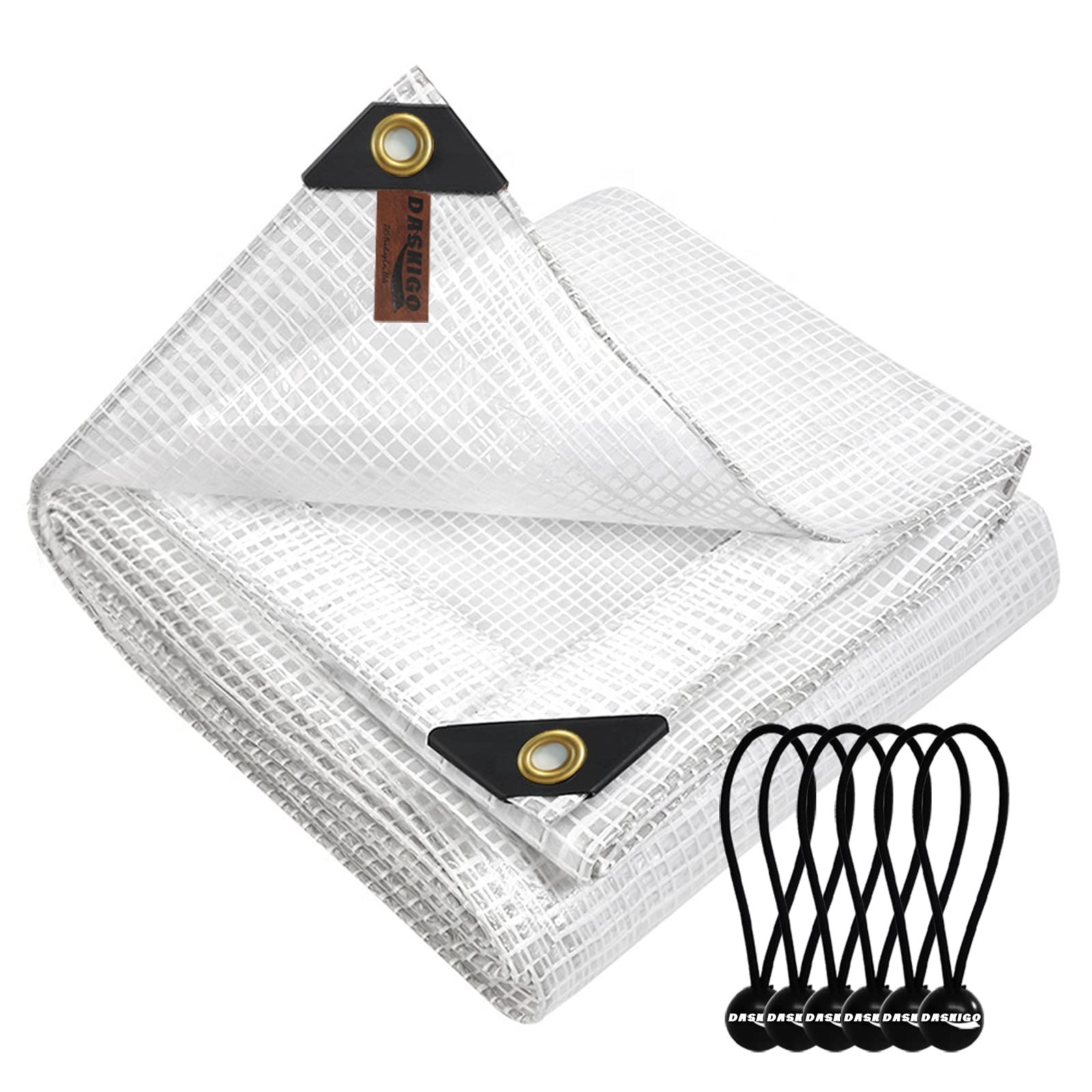 10 x 10Ft Heavy Duty Waterproof Tarps Reinforced Mesh Clear Tarp Cover Sheet …