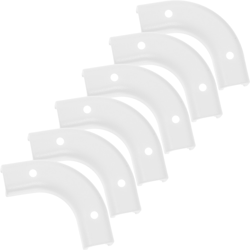 6Pcs Reusable White Pom 90 Degree Elbow Clamp for Pipe Tubing Support