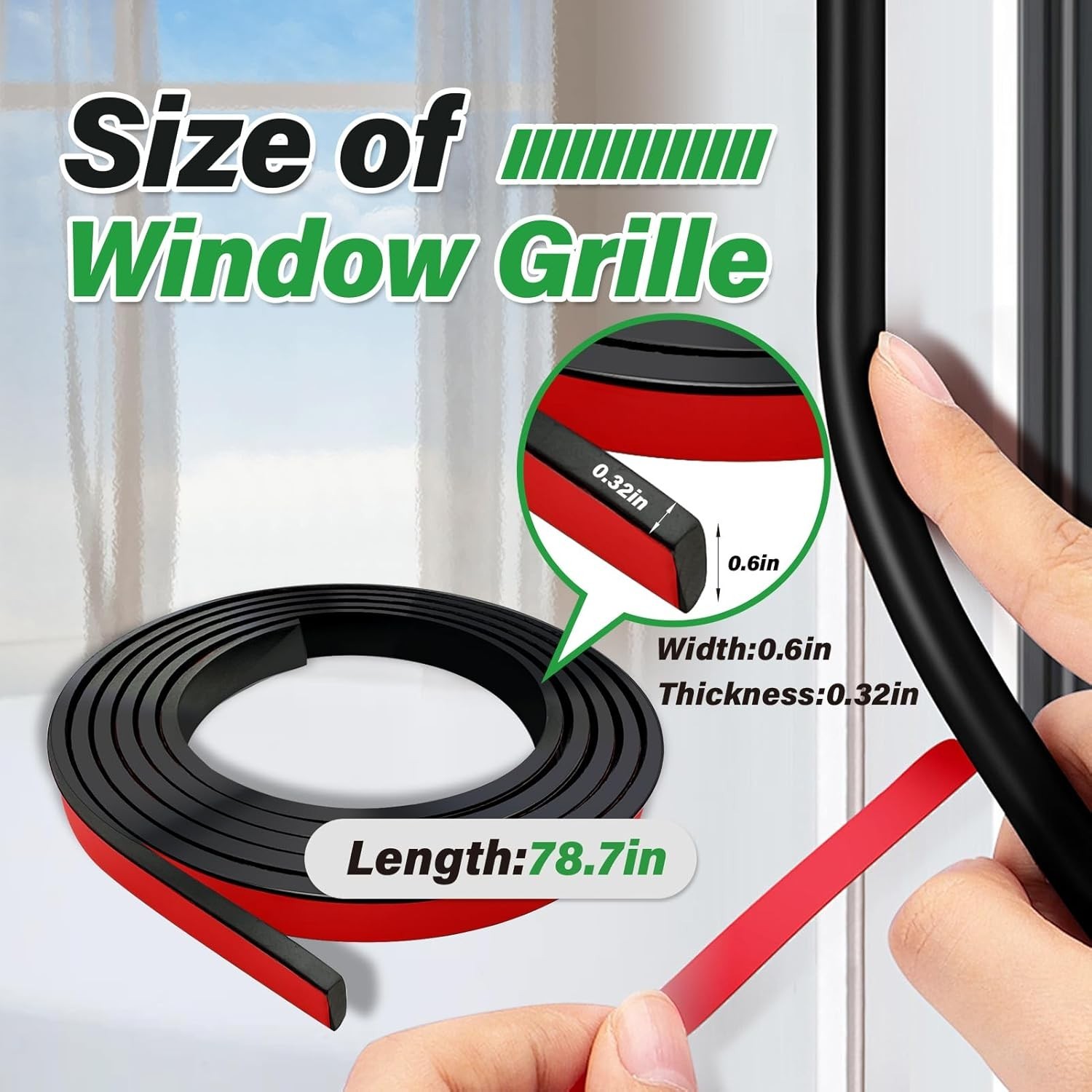 5 PCS Window Grid Kit,32.8ft Peel and Stick Window Grids,DIY Window Grille In…