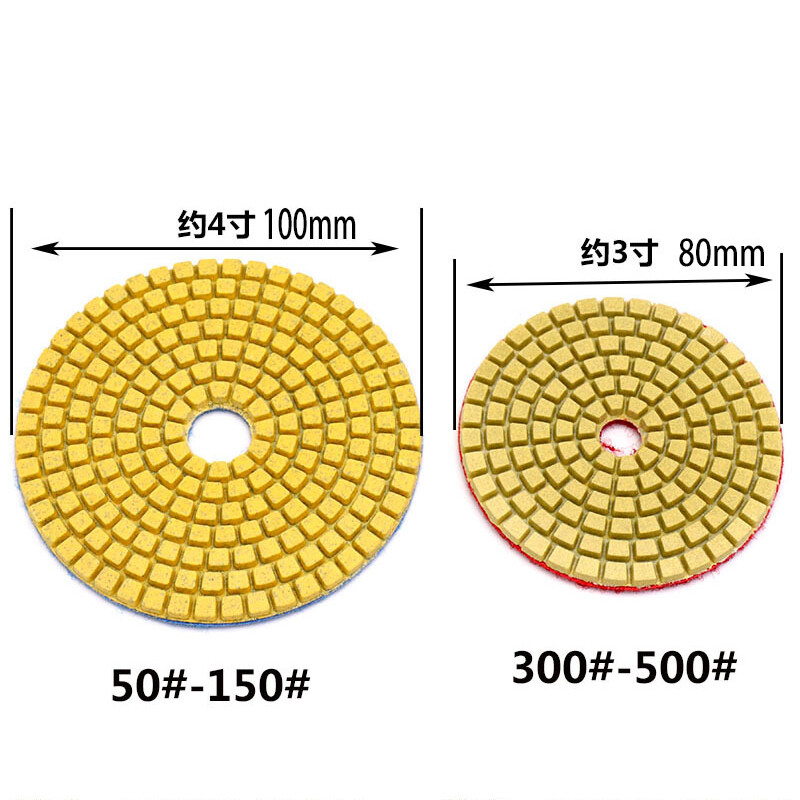 75mm 100mm WET Diamond Polishing Pads Concrete Granite Marble 50-3000 Grits