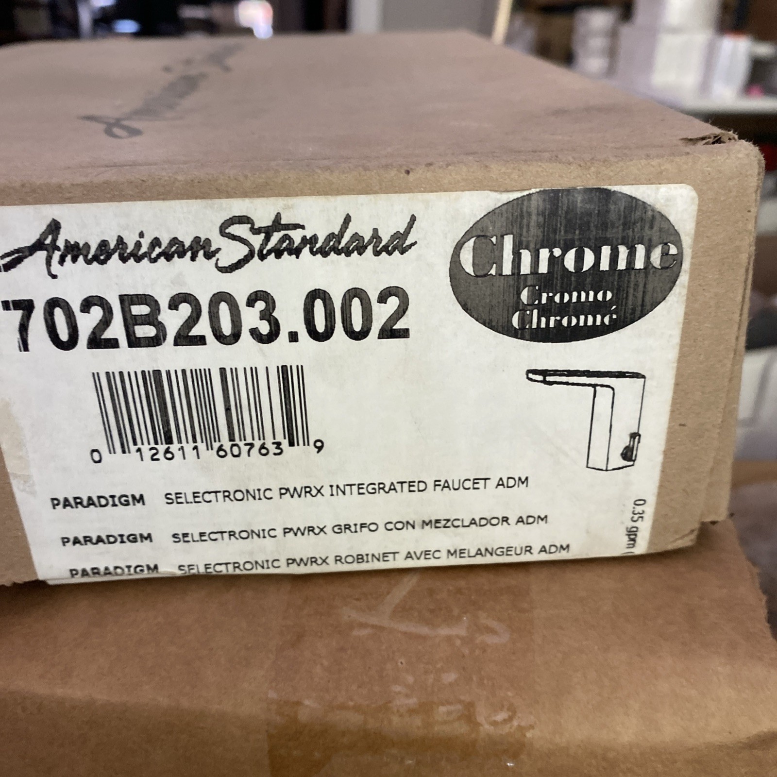 American Standard 702B203.002 SElectronic PWRX INTEGRATED Faucet chrome