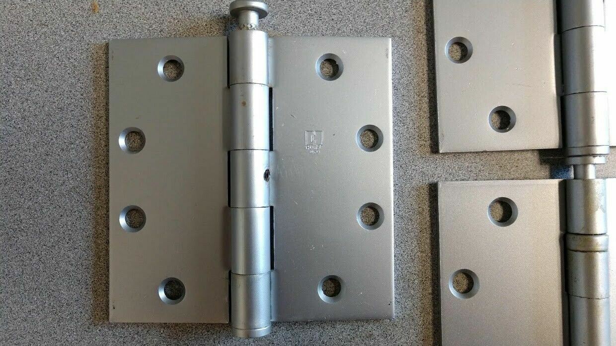 7 EACH MISC TEMPLATE HINGES 4 1/2″ X 4 1/2 ALUMINUM PAINTED FINISH