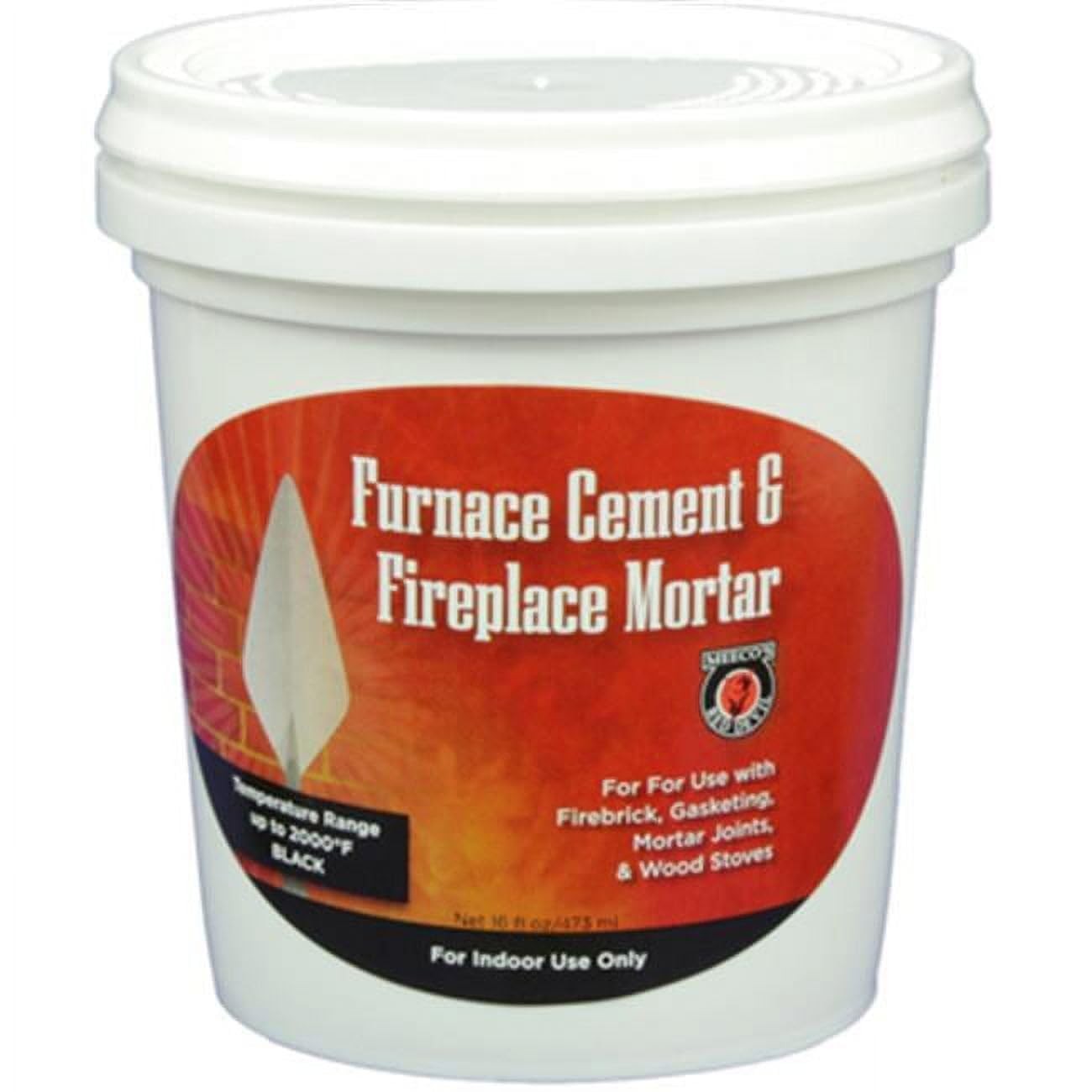 Meeco 1334 1 qt. Furnace Cement & Fireplace Mortar Black