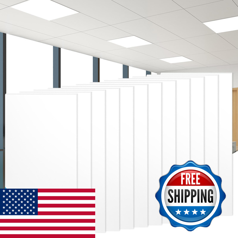 Toemics 12 Pack Drop Ceiling Tiles 2Ft X 4Ft Pvc Waterproof Panel Cover 5Mm