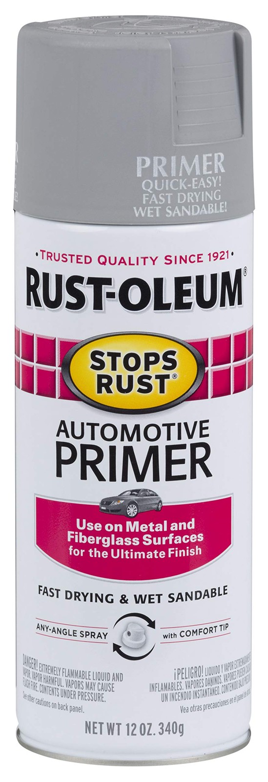 Rust-Oleum 2081830 Stops Rust 12 Ounce (Pack of 1), Flat Light Gray