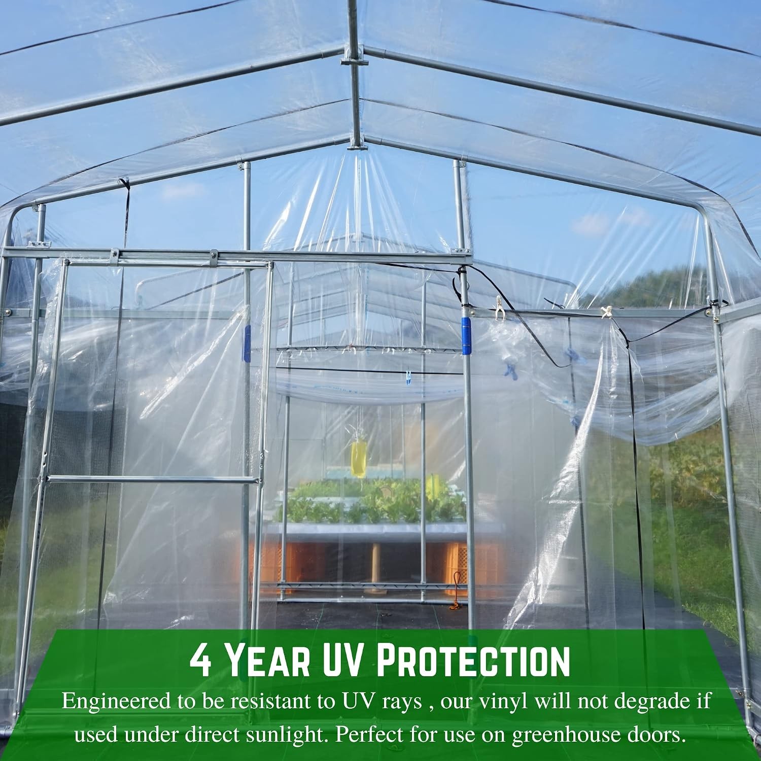 Clear Vinyl Sheeting 15 Mil 4’6″ x 3.5′ Vinyl Plastic Sheeting