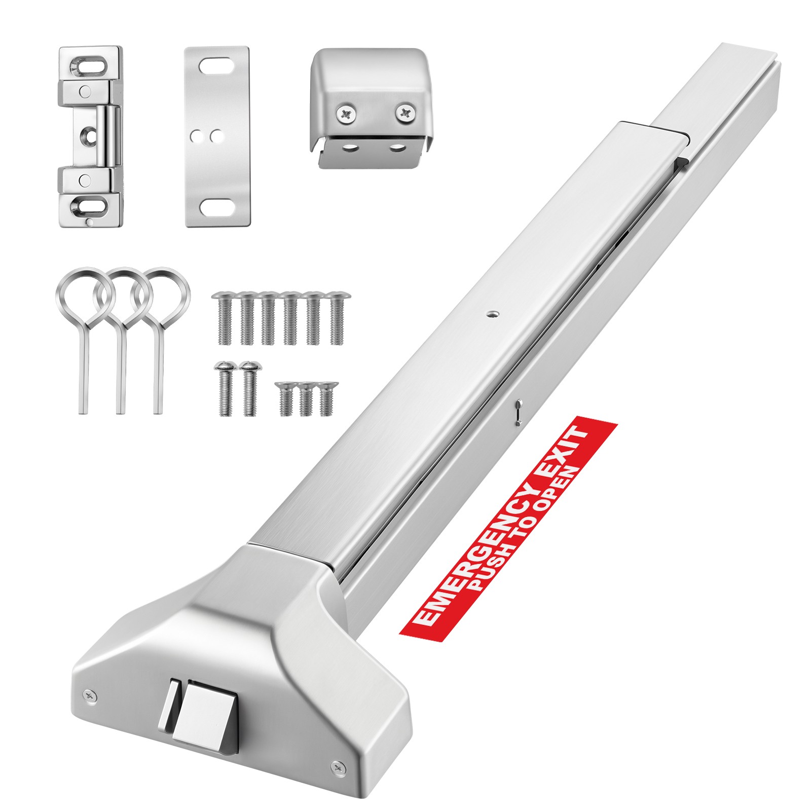 VEVOR Push Bar Panic Exit Device Panic Bar for Exit Doors 31″ Dual Locking Bolt