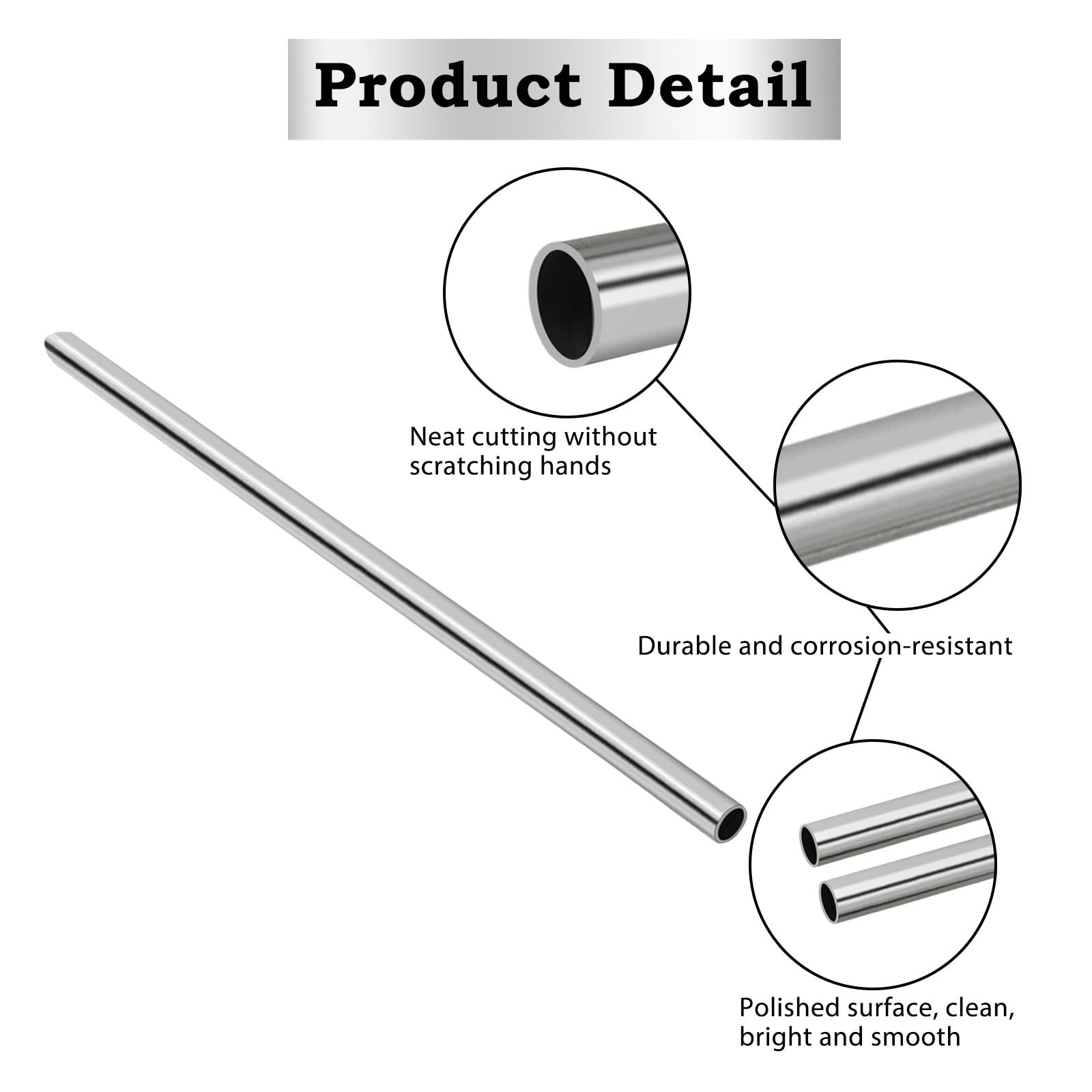 GeilSpace 3/4″ OD 304 Stainless Steel Round 3/4″OD-16″-4PCS, Stainess steel
