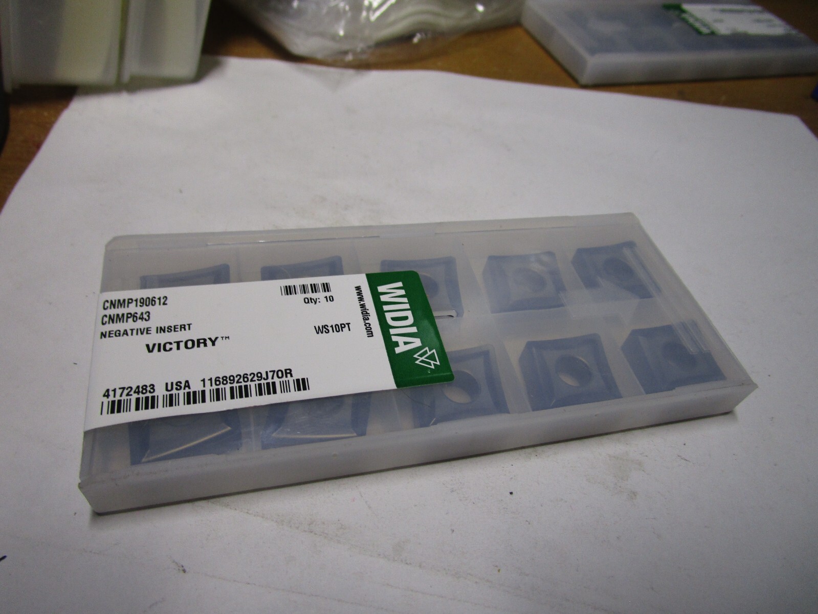 WIDIA 4172483 CNMP643 Grade WS10PT NEGATIVE INSERT QTY 10