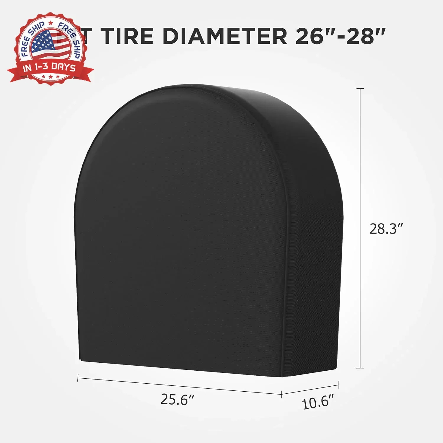 eletecpro RV Tire Covers Set of 4 with Waterproof Coating and Heavy Duty 600D Ox