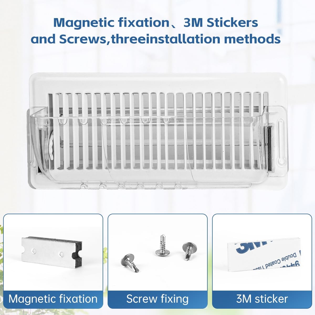 2-Pack Air Vent Deflector 8.5 to15.5 Inches, Aerospace-Grade Plastic Clear