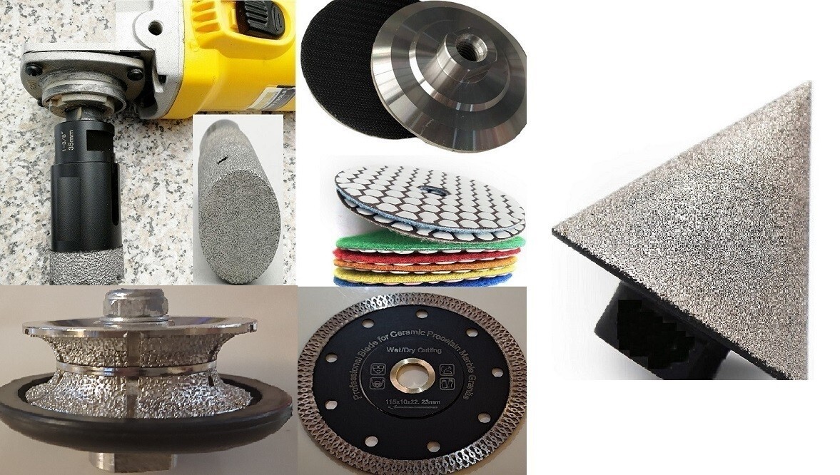 3/4″ granite marble Full Bullnose 1-3/8″ stone core bit chamfer grinding drum