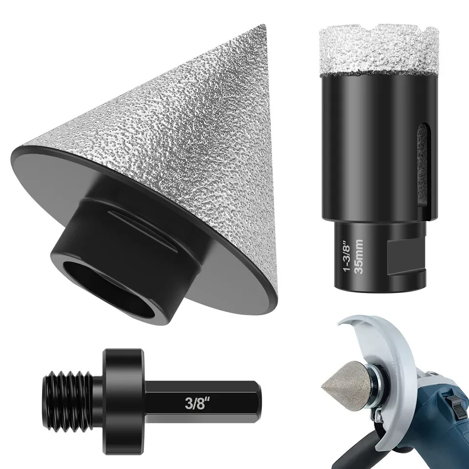 ceramic porcelain tile sinkwork hole cut polish granite marble stone buffer kit