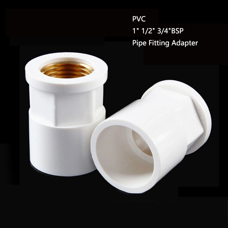 1″ 1/2″ 3/4″ Female Thread PVC Copper Pipe Fitting Coupling Adapter Connector