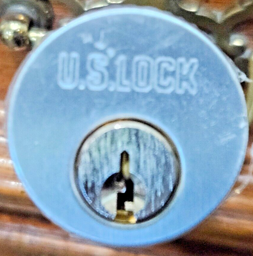 2-Pack, US Lock US1565KW126D 1-1/8″ Brass Rim Cylinder (4 matching keys)